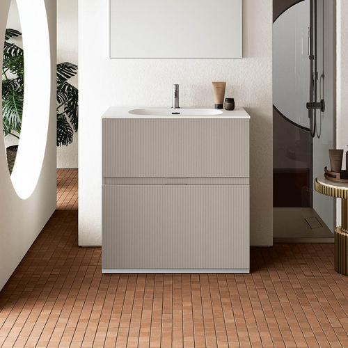 Meuble vasque à poser - ST105 - RAB ARREDOBAGNO - en bois / contemporain / sans porte