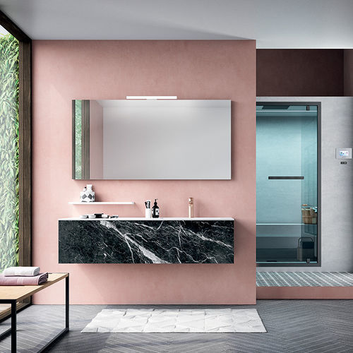 Meuble vasque suspendu - COMP. ECL 01 - HAFRO srl - en marbre / contemporain / avec porte