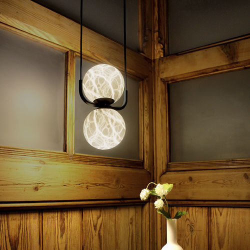 Suspension - TRIBECA - alma light - en fer / en albâtre / contemporaine