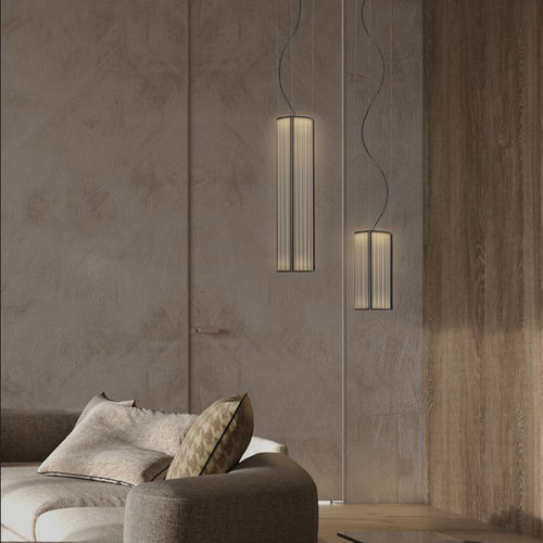 Suspension - TOTEM II - alma light - en fer / en verre borosilicaté / contemporaine