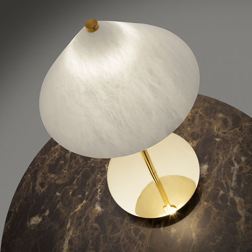 Lampe de table - FUJI - alma light - en fer / en laiton poli / en albâtre