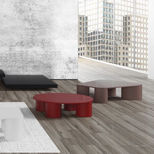 Table basse contemporaine - TOY - spHaus - en bois laqué / en bois laqué mat / en marbre