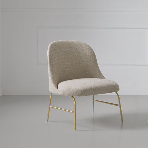 Chauffeuse contemporaine - ALETA - Viccarbe - en tissu / en cuir / en contreplaqué