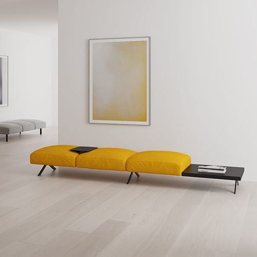Banquette modulable - SISTEMA - Viccarbe - contemporaine / en tissu / en cuir