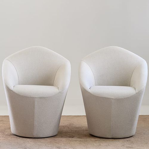 Fauteuil contemporain - PENTA - Viccarbe - en tissu / en cuir / blanc