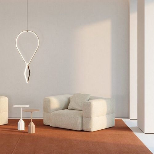 Fauteuil contemporain - SAVINA  - Viccarbe - en tissu / en cuir / modulable