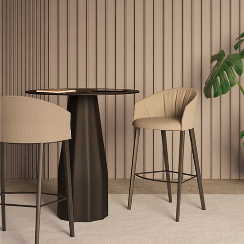 Chaise de bar contemporaine - COPA - Viccarbe - d'intérieur / en tissu / en cuir
