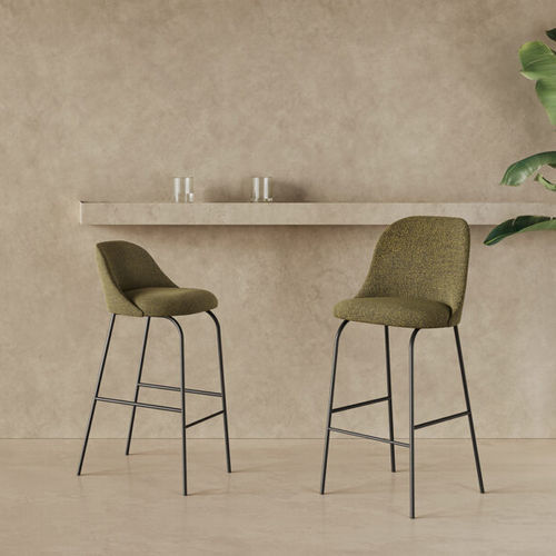 Chaise de bar contemporaine - ALETA - Viccarbe - d'intérieur / en cuir / en tissu