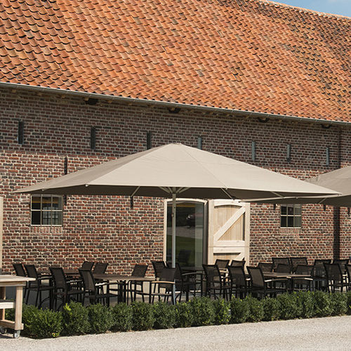 Parasol carré - MACSYMO - Symo Parasols - en tissu / résistant au vent / professionnel