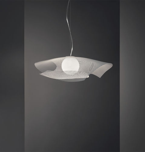 Suspension - Mytilus Large - a emotional light - en acier peint / en maille d'acier inox / contemporaine