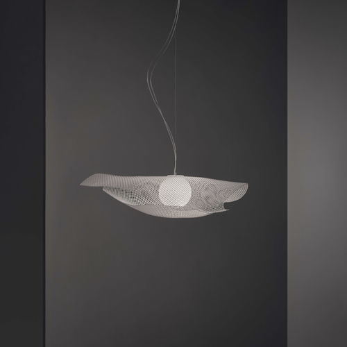Suspension - Mytilus Medium - a emotional light - en acier peint / en maille d'acier inox / contemporaine