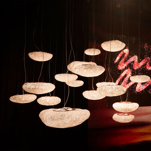 Suspension - Tati Large - a emotional light - en acier peint / en maille d'acier inox / contemporaine