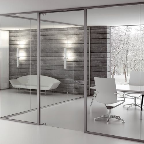 Cloison amovible - P600S - Arlex - vitrée / professionnelle / de bureau