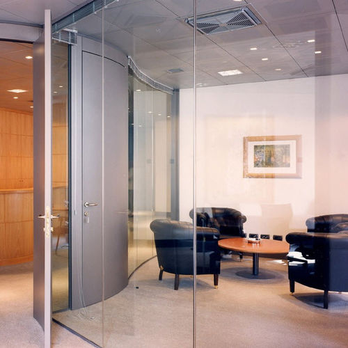 Cloison amovible - P600 - Arlex - vitrée / en aluminium / professionnelle