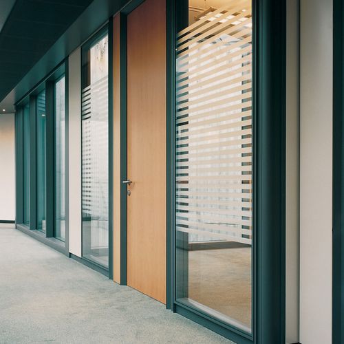 Cloison amovible - P450 - Arlex - vitrée / en bois / professionnelle