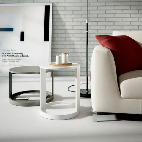 Table d'appoint contemporaine - MOON - Arlex - en bois / ronde / résidentielle
