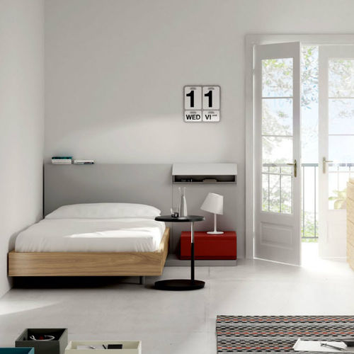 Lit simple - KAIROS - Arlex - contemporain / avec tables de chevet / en bois