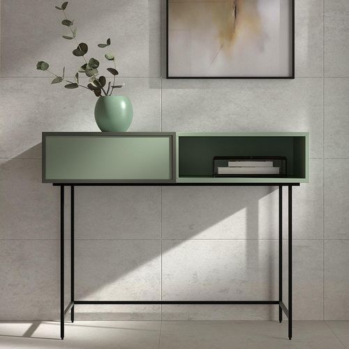 Console contemporaine - Nara - Arlex - en bois laqué / avec piètement en métal / rectangulaire