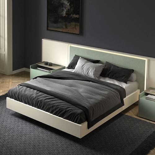 Lit double - Erebo - Arlex - contemporain / avec tête de lit / avec table de chevet