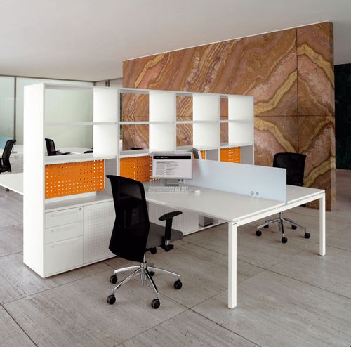 Bureau pour open space - CARTESIO - Arlex - contemporain / en bois / en stratifié
