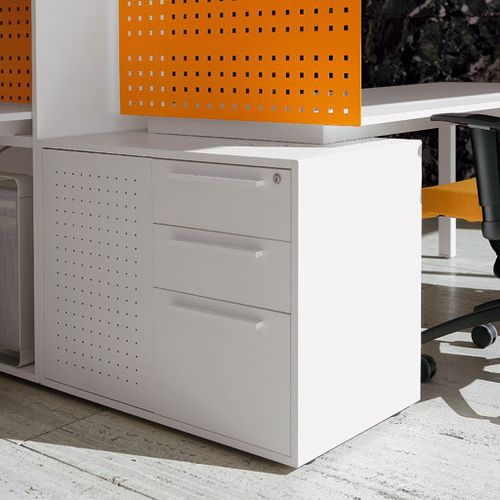 Armoire de classement basse - CARTESIO - Arlex - stratifiée / à tiroirs / contemporaine