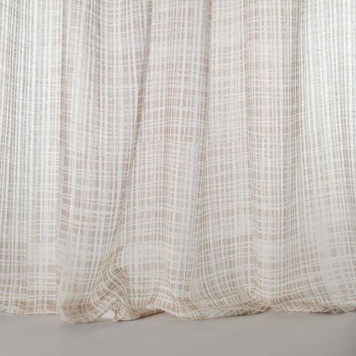 Voilage à motif géométrique - ILLUSION - Larsen - en lin / en viscose / en polyester