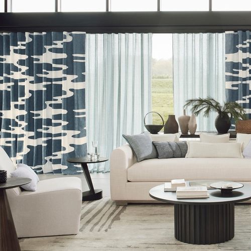 Tissu pour rideaux - HONAMI  - Larsen - à motif / en polyester / en coton