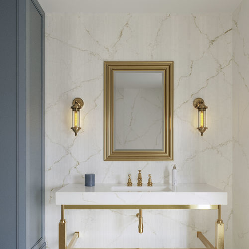 Revêtement mural pour intérieur - Élysée - Cosentino - en Silestone® / poli / aspect marbre