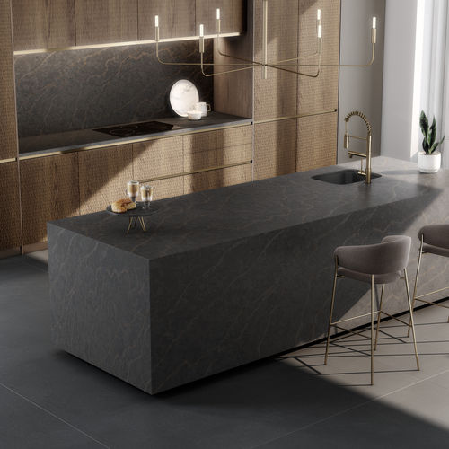 Plan de travail en Silestone® - Le chic : Bohemian Flame - Cosentino - de cuisine / gris / à bords droits