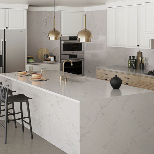 Plan de travail en Silestone® - Le chic : Victorian Silver - Cosentino - de cuisine / gris / poli