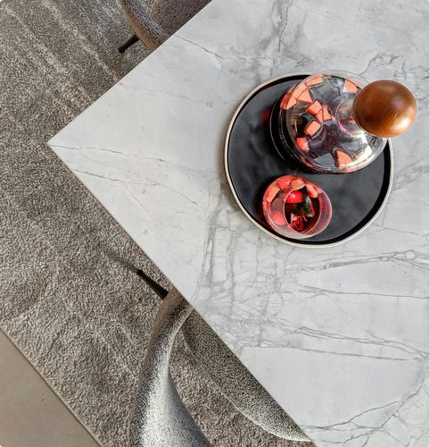 Plateau de table en Dekton® - Furniture : Natural Series - Cosentino - résistant aux UV / blanc / noir