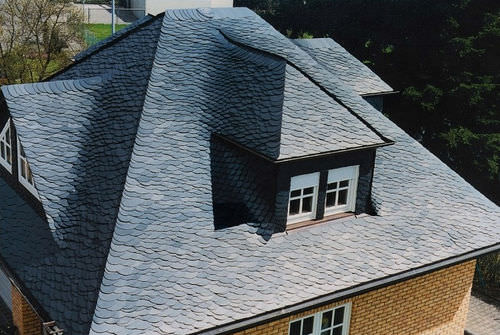Couverture de toit en ardoise - RANDOM TILING / ROMBEIROS - Theis-Böger Schiefer-Pizarras - rustique
