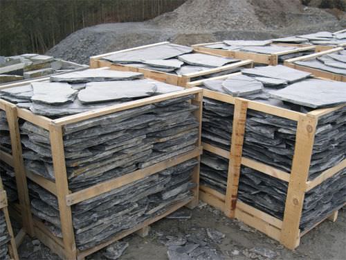 Pavé en pierre naturelle - Theis-Böger Schiefer-Pizarras - en ardoise / antidérapant