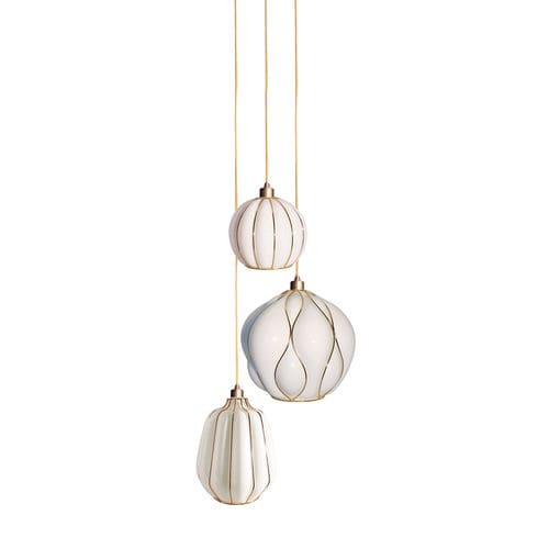 Suspension - CASAMANCE - RIVIERA Light - en laiton / en verre / contemporaine