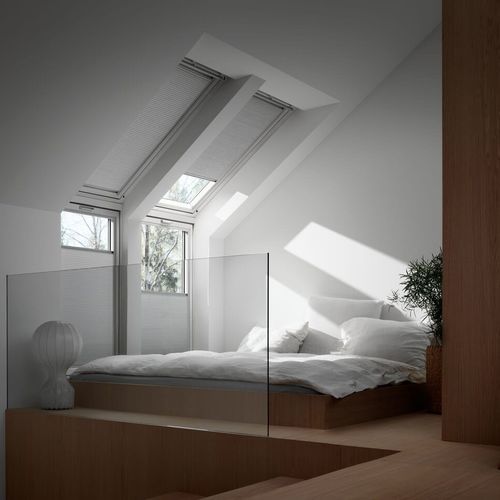 Store plissé - VELUX - pour fenêtre / en tissu / en aluminium