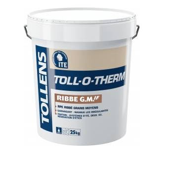 Enduit isolant thermique - TOLL-O-THERM RIBBÉ GG / GM - Tollens - d'extérieur / pour mur / de façade