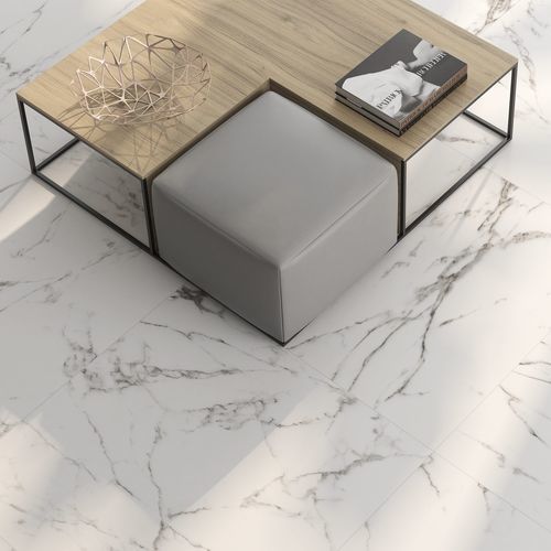 Carrelage en grès cérame - CARRARA - Roca Tile - mat / poli / 3D