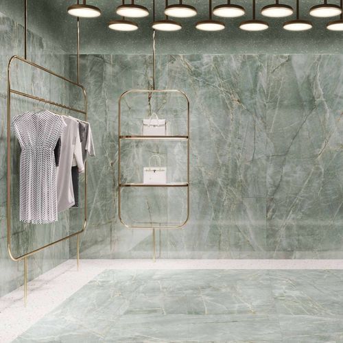 Carrelage en grès cérame - TOPAZIO - Roca Tile - en pierre naturelle / poli / d'intérieur