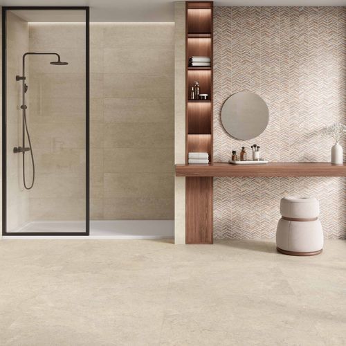Carrelage en grès cérame - BRIXSTONE - Roca Tile - mat / d'intérieur / de salle de bain