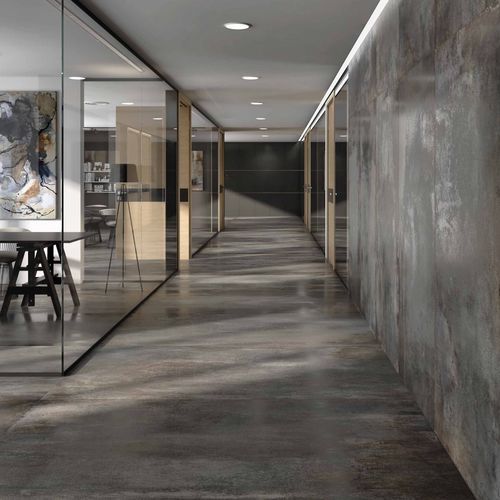 Carrelage en céramique - IRON - Roca Tile - en porcelaine / en métal / mat