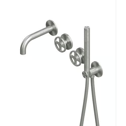 Set de baignoire en acier inoxydable 316L - VALVOLA02 20 69 - QuadroDesign - mural / contemporain / 2 trous