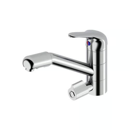 Mitigeur à poser - IDEALAQUA 64P/1 - QuadroDesign - en laiton / de cuisine / trois voies