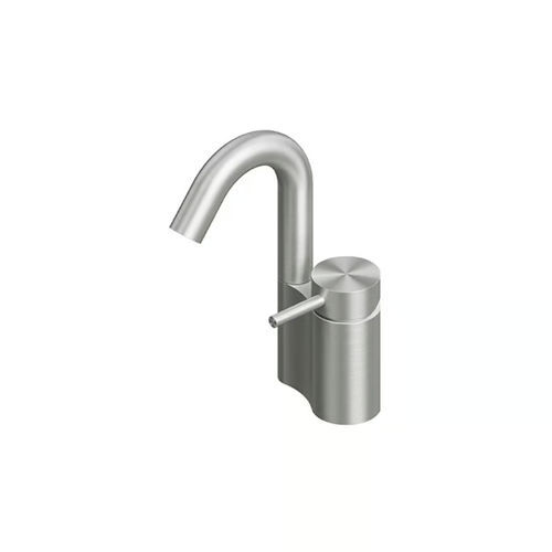 Mitigeur pour lavabo - OTTAVO 13 01 - QuadroDesign - à poser / monté sur plage / en inox brossé
