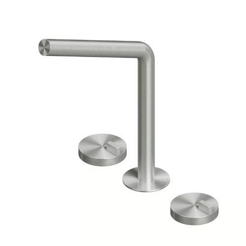 Mitigeur pour lavabo - Q 18 32 V - QuadroDesign - monté sur plage / en inox brossé / en acier inoxydable 316L