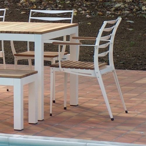 Chaise de jardin contemporaine - TWIN - FIVE STARS ITALY - d'extérieur / en aluminium / en teck