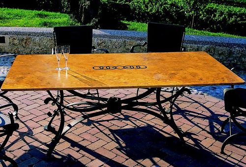 Table contemporaine - MICHELANGELO - FIVE STARS ITALY - en marbre / avec piètement en métal / rectangulaire