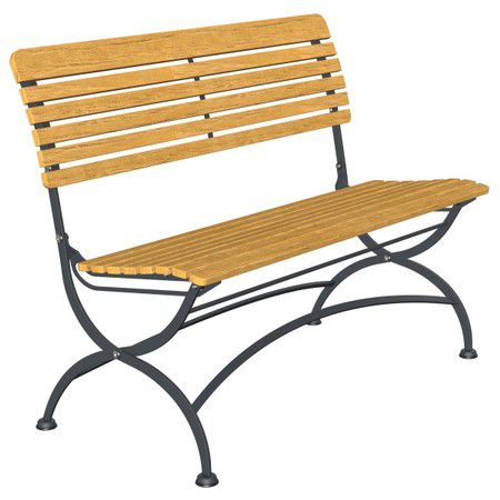 Banc de jardin contemporain - ALTAIR - FIVE STARS ITALY - en teck / en métal / avec dossier