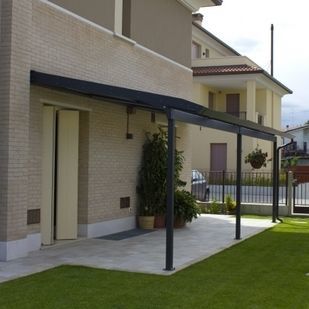 Pergola adossée - LEXA - FIVE STARS ITALY - aluminium / en acier galvanisé / couverture en aluminium