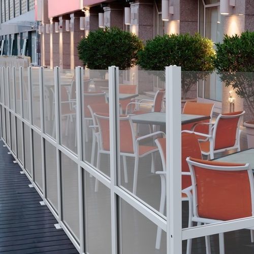 Panneau pare-vent en verre trempé - SQUARE - FIVE STARS ITALY - aluminium / professionnel
