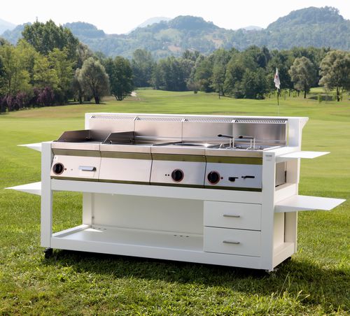 Cuisine d'extérieur - CUBE 1600 - FIVE STARS ITALY - contemporaine / en aluminium / modulaire
